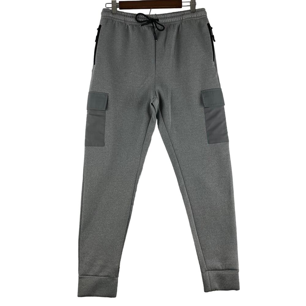 Public Record Men’s Standard Fit Cargo Style Joggers Large Gray GUC💗